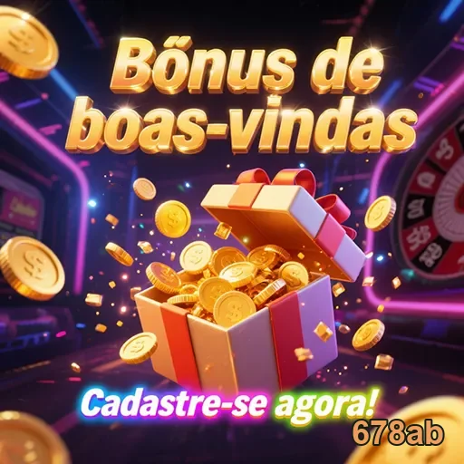 Imagem de boas-vindas do site 678ab, destacando o bônus especial oferecido aos novos usuários.