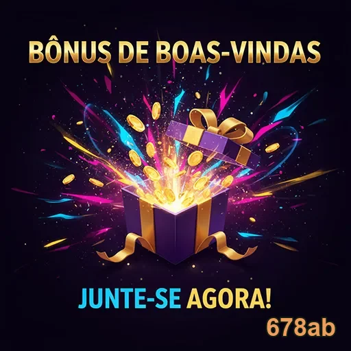 Banner de boas-vindas do site 678ab, apresentando um bônus especial para novos usuários.