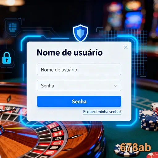 Tela de formulário de login do cassino 678ab para acesso a jogos online.